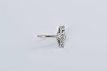Load image into Gallery viewer, 14K 0.75 Ctw Natural Diamond Squared Cluster Ring White Gold