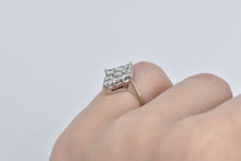 Load image into Gallery viewer, 14K 0.75 Ctw Natural Diamond Squared Cluster Ring White Gold