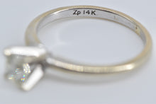 Load image into Gallery viewer, 14K 0.55 Ct Natural Diamond Solitaire Engagement Ring White Gold