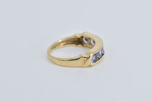 Load image into Gallery viewer, 14K Round Tanzanite Fashion Stacking Band Ring Yellow Gold