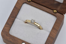 Load image into Gallery viewer, 14K Vintage Diamond Solitaire Classic Promise Ring Yellow Gold