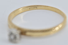 Load image into Gallery viewer, 14K Vintage Diamond Solitaire Classic Promise Ring Yellow Gold