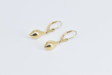 Load image into Gallery viewer, 14K Puffy Tear Drop Vintage Dangle Fashion Earrings Yellow Gold