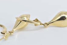 Load image into Gallery viewer, 14K Puffy Tear Drop Vintage Dangle Fashion Earrings Yellow Gold