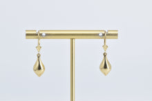 Load image into Gallery viewer, 14K Puffy Tear Drop Vintage Dangle Fashion Earrings Yellow Gold