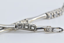 Load image into Gallery viewer, 14K 1.50 Ctw Diamond Classic Curved Bar Tennis Bracelet 7.25" White Gold