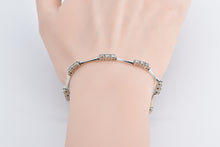 Load image into Gallery viewer, 14K 1.50 Ctw Diamond Classic Curved Bar Tennis Bracelet 7.25" White Gold
