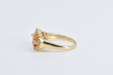 Load image into Gallery viewer, 14K Oval Citrine Diamond Yellow Sapphire Halo Ring Yellow Gold