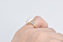 Load image into Gallery viewer, 14K Baroque Pearl Diamond Accent Statement Ring Yellow Gold