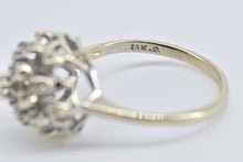 Load image into Gallery viewer, 14K Diamond Domed Vintage Cluster Statement Ring White Gold