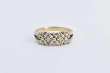 Load image into Gallery viewer, 10K Marquise & Round Diamond Flower Cluster Ring Yellow Gold