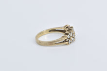 Load image into Gallery viewer, 10K Marquise & Round Diamond Flower Cluster Ring Yellow Gold