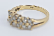 Load image into Gallery viewer, 10K Marquise & Round Diamond Flower Cluster Ring Yellow Gold