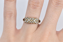 Load image into Gallery viewer, 10K Marquise & Round Diamond Flower Cluster Ring Yellow Gold