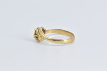 Load image into Gallery viewer, 18K Princess Emerald Vintage Swirl Design Ring Yellow Gold