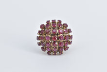 Load image into Gallery viewer, 9K 1960's Domed Ruby Cocktail Sputnik Statement Ring Yellow Gold