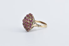 Load image into Gallery viewer, 9K 1960's Domed Ruby Cocktail Sputnik Statement Ring Yellow Gold