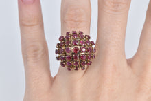 Load image into Gallery viewer, 9K 1960's Domed Ruby Cocktail Sputnik Statement Ring Yellow Gold