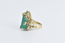Load image into Gallery viewer, 18K Raw Natural Emerald Vintage Tree Cocktail Ring Yellow Gold