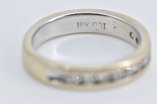Load image into Gallery viewer, 18K 0.55 Ctw Natural Diamond Wedding Band Ring White Gold