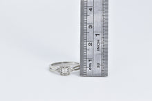 Load image into Gallery viewer, 10K Baguette Diamond Halo Promise Engagement Ring White Gold