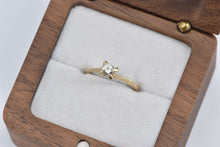 Load image into Gallery viewer, 14K 0.22 Ct Diamond Solitaire Swirl Engagement Ring Yellow Gold