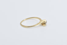 Load image into Gallery viewer, 14K 0.22 Ct Diamond Solitaire Swirl Engagement Ring Yellow Gold