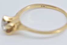 Load image into Gallery viewer, 14K 0.22 Ct Diamond Solitaire Swirl Engagement Ring Yellow Gold