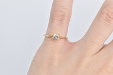 Load image into Gallery viewer, 14K 0.22 Ct Diamond Solitaire Swirl Engagement Ring Yellow Gold