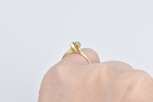 Load image into Gallery viewer, 14K 0.22 Ct Diamond Solitaire Swirl Engagement Ring Yellow Gold