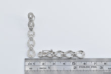 Load image into Gallery viewer, 14K Pave Diamond Encrusted Tear Drop Dangle Earrings White Gold