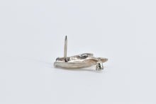 Load image into Gallery viewer, 14K Textured Diamond In Hand Ornate Lapel Pin/Brooch White Gold