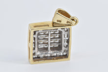 Load image into Gallery viewer, 14K 1.00 Ctw Princess Natural Diamond Square Halo Pendant Yellow Gold