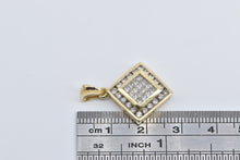 Load image into Gallery viewer, 14K 1.00 Ctw Princess Natural Diamond Square Halo Pendant Yellow Gold