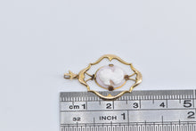 Load image into Gallery viewer, 10K Oval Pink Coral Carved Cameo Lady Ornate Pendant Yellow Gold