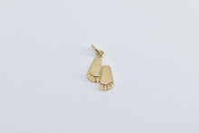 Load image into Gallery viewer, 14K Footprint Foot Path Walk Symbol Charm/Pendant Yellow Gold