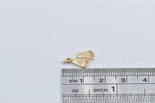 Load image into Gallery viewer, 14K Footprint Foot Path Walk Symbol Charm/Pendant Yellow Gold