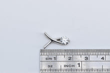 Load image into Gallery viewer, 18K Round Cubic Zirconia Criss Cross X Fashion Pendant White Gold