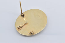 Load image into Gallery viewer, 14K Ornate Painted Lady Victorian Portrait Pendant/Pin Yellow Gold