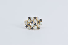 Load image into Gallery viewer, 14K Natural Opal Sapphire Vintage Cluster Ring Yellow Gold