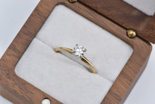 Load image into Gallery viewer, 14K 0.60 Ct Natural Diamond Solitaire Engagement Ring Yellow Gold