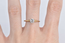 Load image into Gallery viewer, 14K 0.60 Ct Natural Diamond Solitaire Engagement Ring Yellow Gold