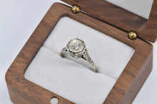 Load image into Gallery viewer, 18K 0.18 Ct Diamond Art Deco Filigree Engagement Ring White Gold