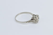 Load image into Gallery viewer, 18K 0.18 Ct Diamond Art Deco Filigree Engagement Ring White Gold