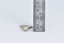 Load image into Gallery viewer, 18K 0.18 Ct Diamond Art Deco Filigree Engagement Ring White Gold