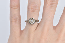 Load image into Gallery viewer, 18K 0.18 Ct Diamond Art Deco Filigree Engagement Ring White Gold