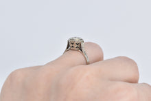 Load image into Gallery viewer, 18K 0.18 Ct Diamond Art Deco Filigree Engagement Ring White Gold