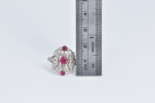 Load image into Gallery viewer, 18K 0.83 Ctw Natural Ruby Diamond Filigree Ring Yellow Gold