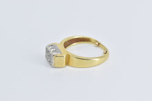 Load image into Gallery viewer, 18K 0.36 Ctw Pave Diamond Squared Statement Ring Yellow Gold