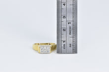 Load image into Gallery viewer, 18K 0.36 Ctw Pave Diamond Squared Statement Ring Yellow Gold